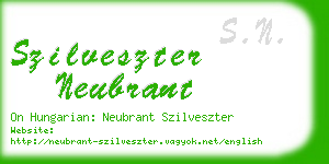 szilveszter neubrant business card